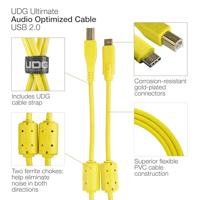 UDG U96001YL USB 2.0 USB-C - USB-B 1.5 meter geel - thumbnail