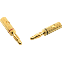 Oehlbach 3009 Luidsprekerconnector Stekker, recht Aantal polen: 3 Goud 4 stuk(s) - thumbnail