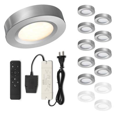 Set LED-opbouwspot met afstandsbediening Adria zilver 3W dimbaar 1-12 stuks
