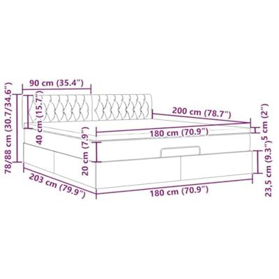 Ottoman bed met matras 180x200 cm fluweel donkergroen