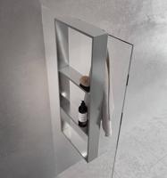 Novellini Kuadra Frame 3 Planchets 90x35 cm Mat Chroom - thumbnail