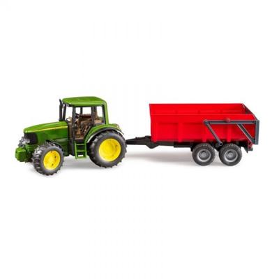 bruder John Deere 6920 met kiepaanhanger modelvoertuig - thumbnail