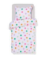 HEMA Kinderdekbedovertrek 140x200cm zacht katoen stippen (multi) - thumbnail