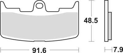 TRW remblokken "mcb 747 brake pad mcb 747 sv sintered metal
