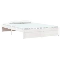 Bedframe massief hout wit 140x200 cm - thumbnail
