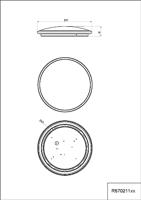 Trio PlafonnièreLimbus 35cm wit - R67021131 - thumbnail