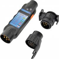 Carpoint testerkit aanhangerverlichting - 12v - 7 & 13 polig - met batterijfunctie - voor auto, caravan & trailer - thumbnail