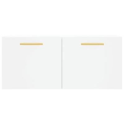 Wandkast 80x36,5x35 cm bewerkt hout wit
