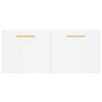 Wandkast 80x36,5x35 cm bewerkt hout wit - thumbnail