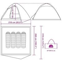 VidaXL Koepeltent 4-persoons waterdicht olijfgroen - thumbnail