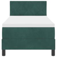 Boxspringbed met matras fluweel donkergroen 80x200 cm - thumbnail