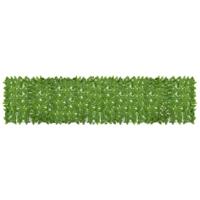 VidaXL Balkonscherm met groene bladeren 400x100 cm - thumbnail
