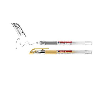Edding gelroller 2185 goud en zilver, blister met 2 stuks