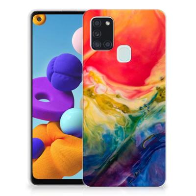 Smartphone hoesje Samsung Galaxy A21s Watercolor Dark Smartphone hoesje Samsung Galaxy A21s Watercolor Dark
