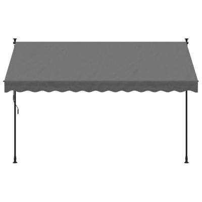 Luifel uittrekbaar 300x150 cm stof en staal antracietkleurig - thumbnail