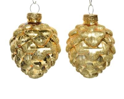 Denappel glas d5h7 cm lichtgoud 6st - Decoris