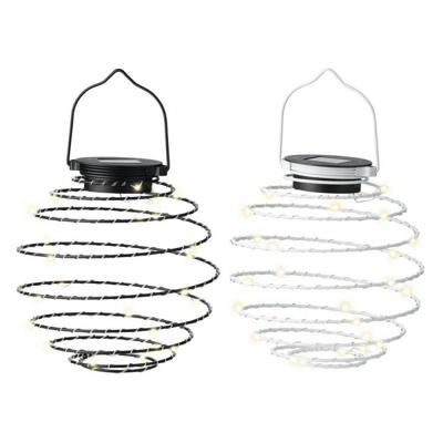 Lumineo Solar LEd Hanglamp 16 cm IJzerdraad/Zwart/Wit