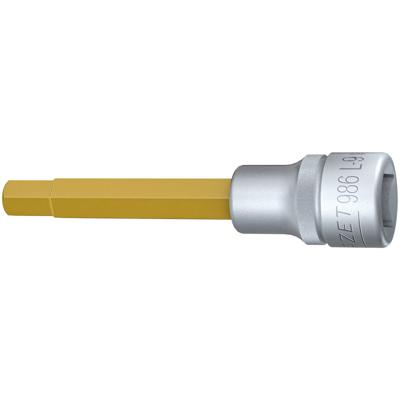 HAZET Dopsleutelbit 986L-8 · 1/2 inch (12,5 mm) vierkant hol · Binnen-zeskant-profiel · SW 8 mm