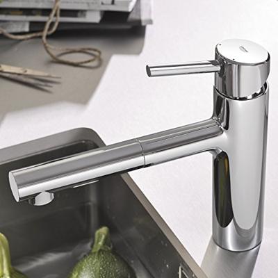 GROHE Concetto Keukenkraan - uittrekbare uitloop - 2 straalsoorten - chroom 30273001