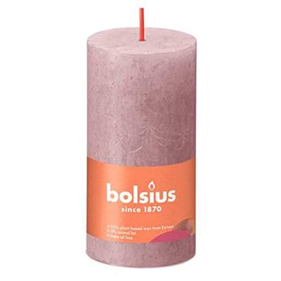 Rustiek kaars stompkaars 100/50 Ash Rose Bolsius - Bolsius