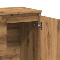 Dressoir 102x35x70 cm bewerkt hout artisanaal eikenkleurig - thumbnail