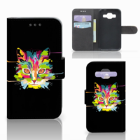 Samsung Galaxy Core Prime Leuk Hoesje Cat Color - thumbnail