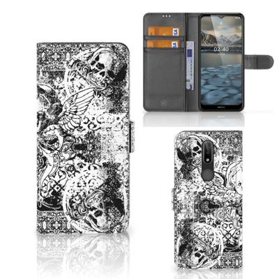 Telefoonhoesje met Naam Nokia 2.4 Skulls Angel Telefoonhoesje met Naam Nokia 2.4 Skulls Angel
