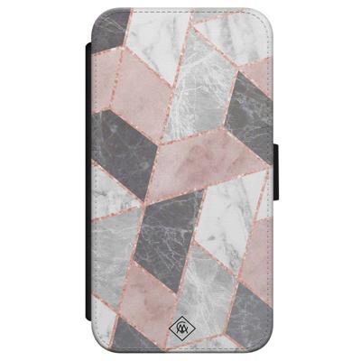 iPhone X/XS flipcase - Stone grid