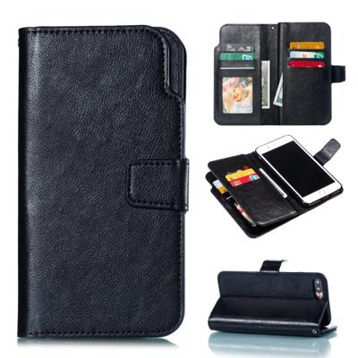 Litchi textuur horizontale Flip lederen case voor de iPhone 7 Plus met negen card slots & portemonnee & fotolijst (zwart) Litchi textuur horizontale Flip lederen case voor de iPhone 7 Plus met negen card slots & portemonnee & fotolijst (zwart)