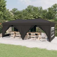 VidaXL Partytent inklapbaar met zijwanden 3x6 m antracietkleurig - thumbnail