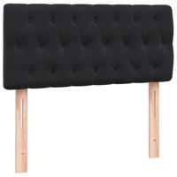Boxspring met matras fluweel zwart 90x210 cm - thumbnail