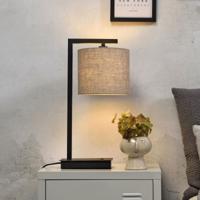 its about RoMi Tafellamp 'Boston' 44cm, kleur Donkerbeige - thumbnail