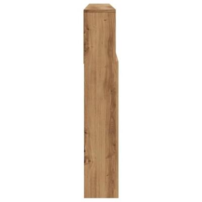 Hoofdbordkast 200x19x103,5 cm bewerkt hout artisanaal eiken