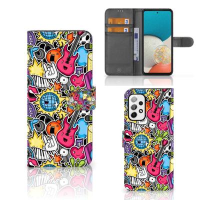 Samsung Galaxy A73 5G | Wallet Case | met Pasjes | Punk Rock Samsung Galaxy A73 5G | Wallet Case | met Pasjes | Punk Rock