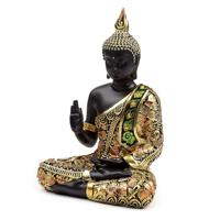 Zwart & Oranje Thaise Boeddha Meditatie - thumbnail
