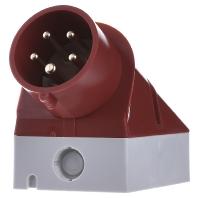 CEE wandcontactdoos 16A 5-polig MENNEKES 342 400V rood 1 stuk - thumbnail