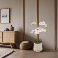 Phalaenopsis kunst Orchidee 95cm wit - thumbnail
