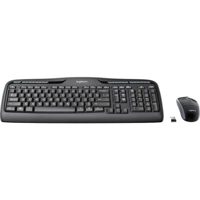 Logitech MK330 Set met toetsenbord en muis Radiografisch Multimediatoetsen QWERTY, US-Engels Zwart