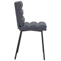 Eetkamerstoelen 4 st fluweel donkergrijs - thumbnail