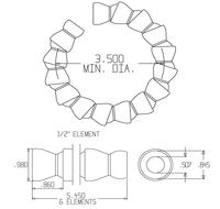 Loc-Line 1/2" slangelementen set á 280mm (2st) - thumbnail