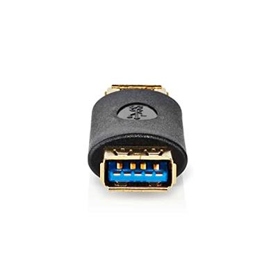 USB-Adapter | USB 3.2 Gen 1 | USB-A Female | USB-A Female | 5 Gbps | Verguld | Antraciet USB-Adapter | USB 3.2 Gen 1 | USB-A Female | USB-A Female | 5 Gbps | Verguld | Antraciet