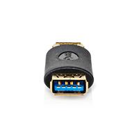 USB-Adapter | USB 3.2 Gen 1 | USB-A Female | USB-A Female | 5 Gbps | Verguld | Antraciet - thumbnail