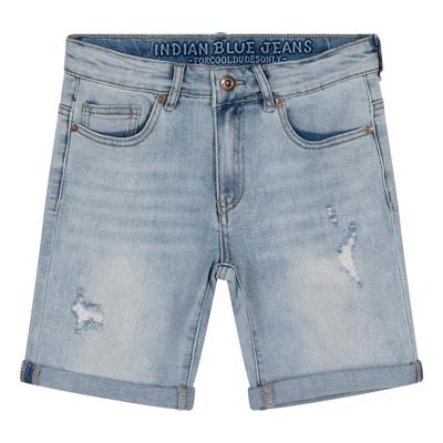 Andy Short Damaged Repaired Light Denim