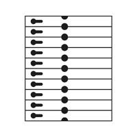 Sleufetiket 25x210mm op laservel A4 - thumbnail
