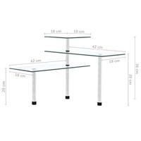 VidaXL Hoekkastje keuken 3-laags gehard glas - thumbnail