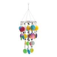 Windmobiel met Capiz Schelpen - Spiraal - Multicolor (ca. 59 x 17 x 17 cm) - thumbnail