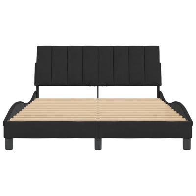 Bedframe zonder matras 160x200 cm fluweel zwart