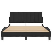 Bedframe zonder matras 160x200 cm fluweel zwart - thumbnail