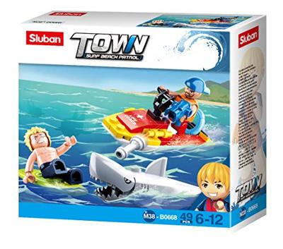 Sluban Jetski and Shark bouwstenen set