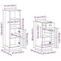 Badkamermeubelset VIGO 4 pcs Honingbruin 37 x 34 x 110 cm - thumbnail